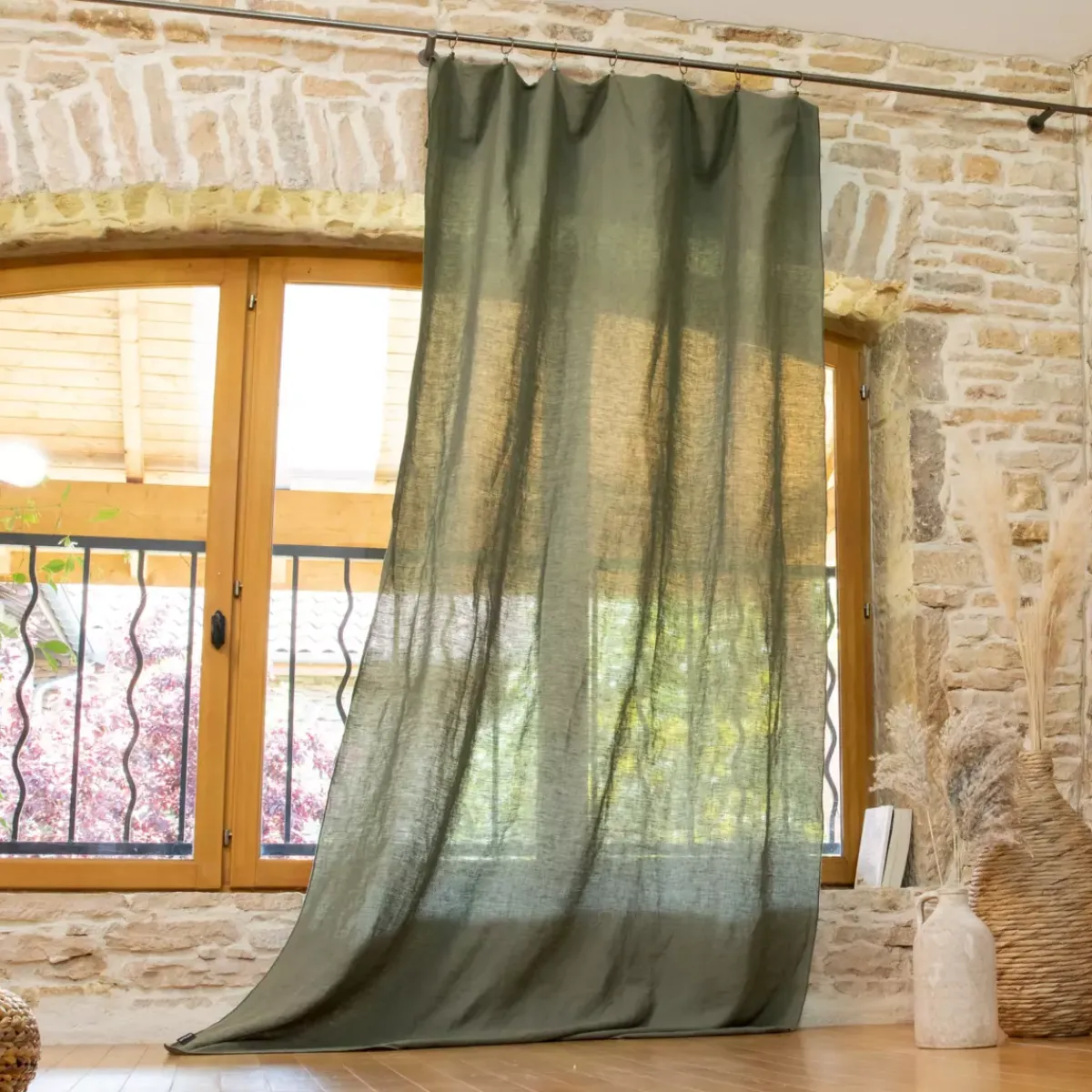 Outlet Tenda regolabile lino lavato (140 x max 270 cm) Louise Tende