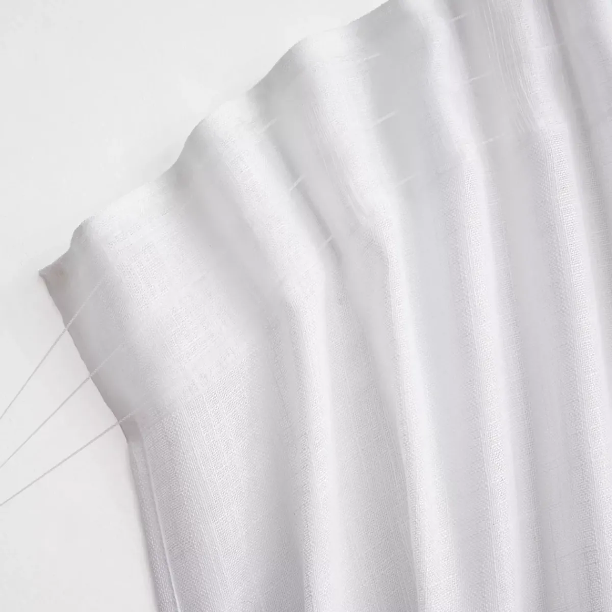 Online Tenda trasparente con effetto lino e nastro fronzuto Robin Tende Trasparenti