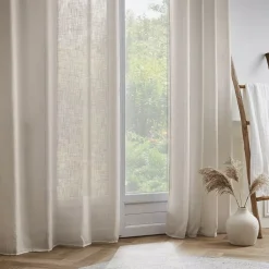 Clearance Tenda trasparente con occhielli effetto lino (140 x 280 cm) Robin Tende Trasparenti