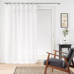 Discount Tenda trasparente con occhielli (140 x 240 cm) Davina Bianca Tende Trasparenti