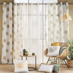 Best Tenda trasparente con occhielli (140 x 240 cm) Lotus Tende Trasparenti