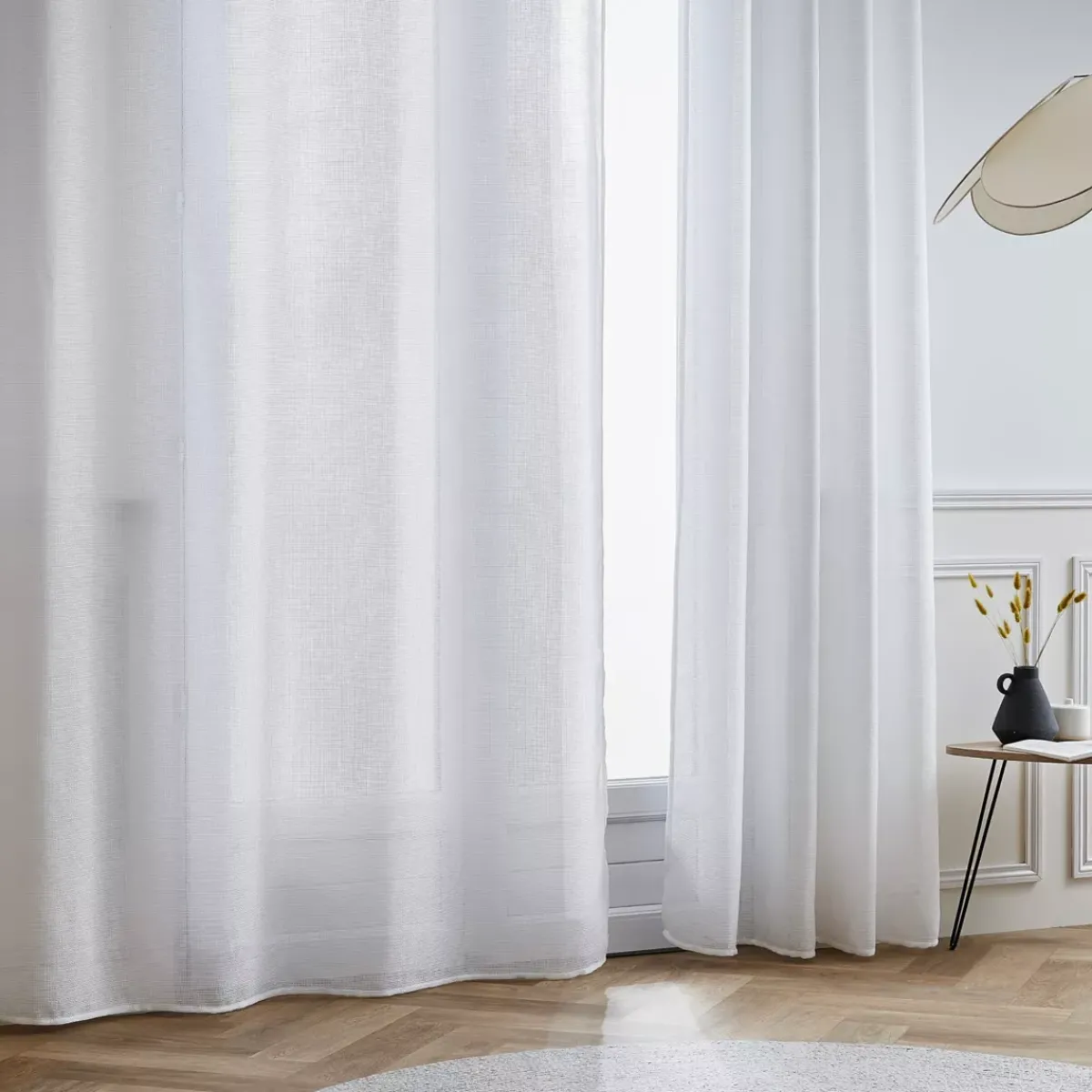 New Tenda trasparente con occhielli effetto lino (180 x 240 cm) Luca Tende Trasparenti