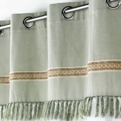 Hot Tenda trasparente cotone (140 x 240 cm) Janara Verde salvia Tende Trasparenti