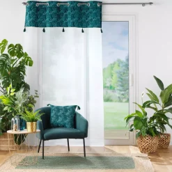 Online Tenda trasparente Palmina Blu anatra Tende Trasparenti