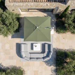 Tessuto per ombrellone decentrato (3 x 4 m) Elyra Verde oliva