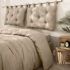 Sale Testiera cuscino garza di cotone (80 x 50 cm) Gaïa Marrone Testate Letto