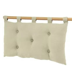 New Testiera cuscino garza di cotone (80 x 50 cm) Gaïa Verde salvia Testate Letto