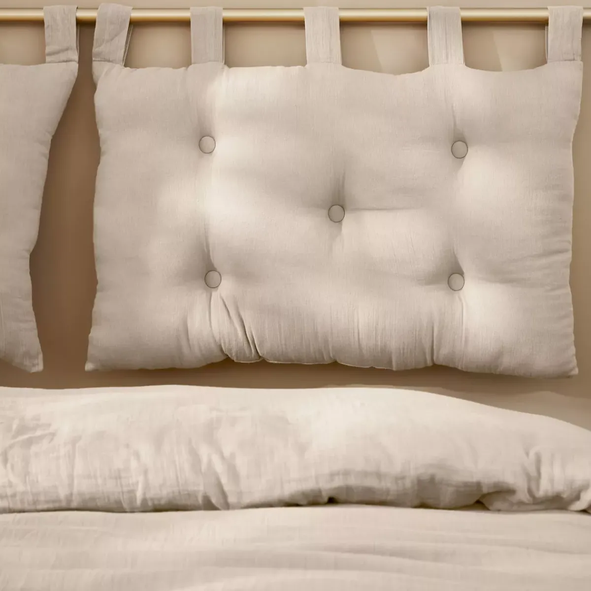 New Testiera letto garza di cotone (80 x 50 cm) Gaïa pampa Testate Letto