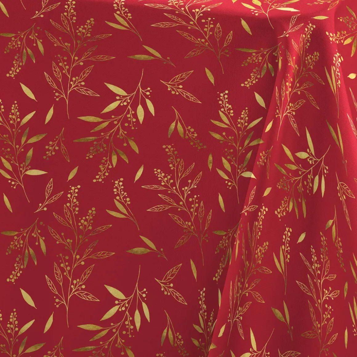 Tovaglia di Natale rettangolare (140 x 240 cm) Naelle Rosso e oro