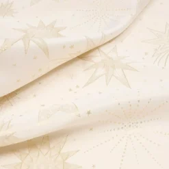 Tovaglia di Natale rettangolare (140 x 240 cm) Notte stellata Beige e dorato