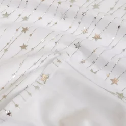 Tovaglia natalizia rettangolare (140 x 360 cm) Pioggia di stelle Bianca