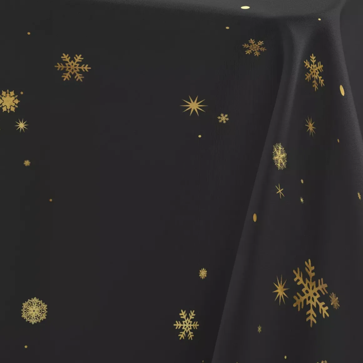 Tovaglia natalizia rettangolare (150 x 240 cm) Costellazione Nero e dorato