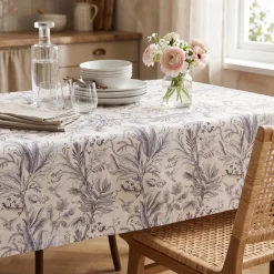 Discount Tovaglia rettangolare cotone antimacchia (150 x 350 cm) Colibri Grigia Tovaglie