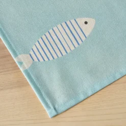 Outlet Tovaglia rettangolare cotone antimacchia (150 x 350 cm) Fish Tovaglie