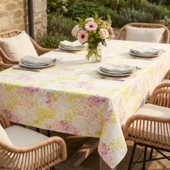 Tovaglia rettangolare cotone antimacchia (150 x 250 cm) Margherite Multicolore