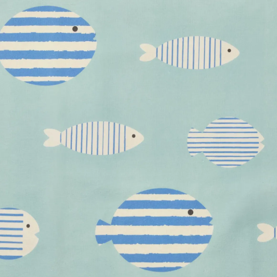Tovaglia rettangolare cotone antimacchia (150 x 250 cm) Fish Blu