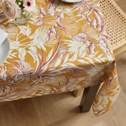 Tovaglia rettangolare cotone antimacchia (150 x 250 cm) Granada Giallo senape