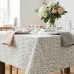 Tovaglia rettangolare cotone antimacchia (150 x 350 cm) Clara Grigia