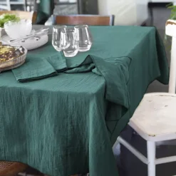 Sale Tovaglia rettangolare garza di cotone (L250 cm) Gaïa Blu anatra Tovaglie