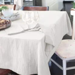 Clearance Tovaglia rettangolare garza di cotone (L350 cm) Gaïa chantilly Tovaglie