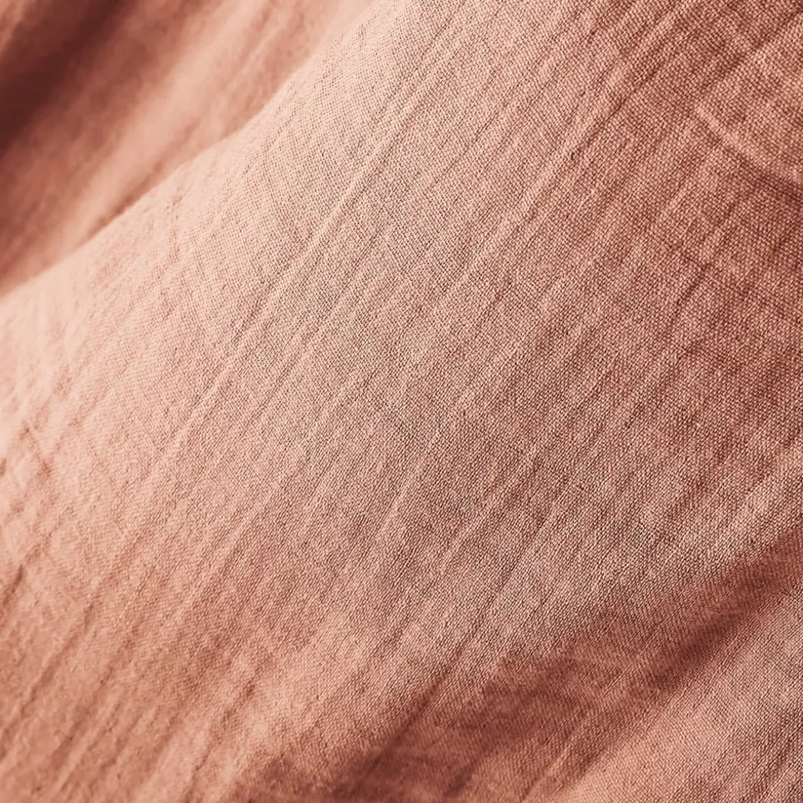 Tovaglia rettangolare garza di cotone (L350 cm) Gaïa Rosa pesca