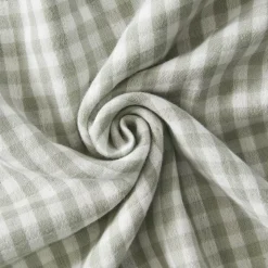 Tovaglia rettangolare in garza di cotone (150 x 250 cm) Gaïa vichy Verde eucalipto