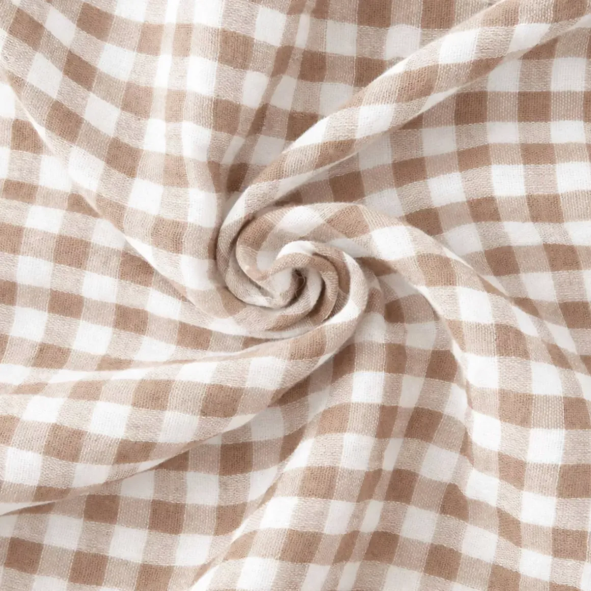 Tovaglia rettangolare in garza di cotone (150 x 350 cm) Gaïa vichy Corda