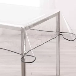 Outlet Tovaglia rettangolare in tela cerata trasparente (L240 cm) Garden Antracite Tovaglie
