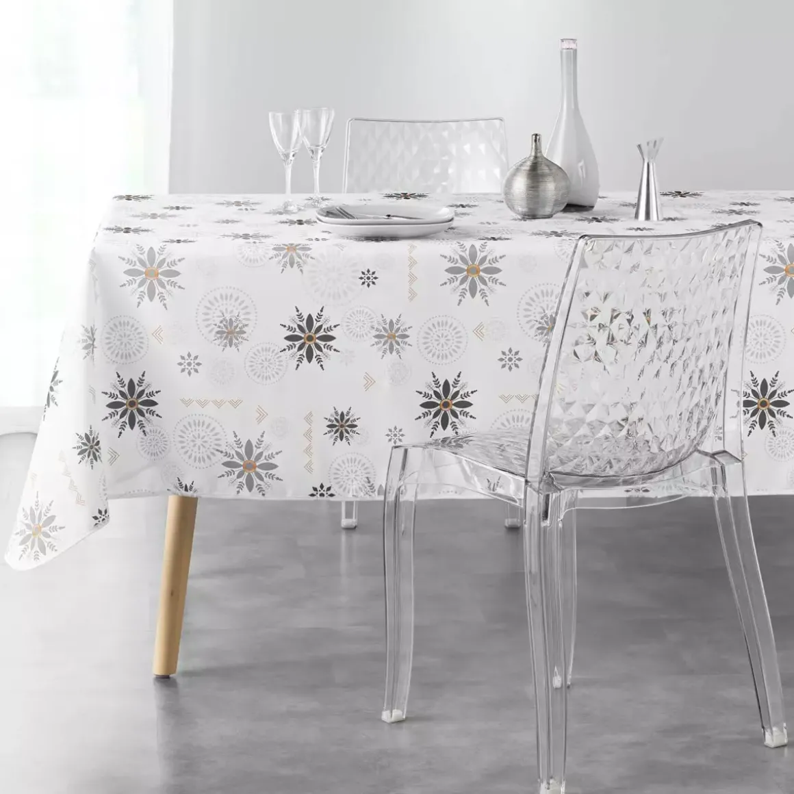 Tovaglia rettangolare (L240 cm) Enchanté Bianco