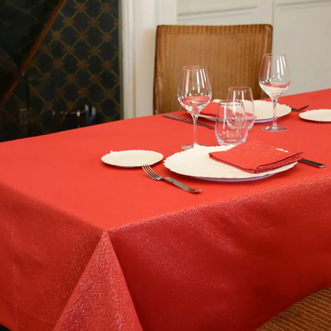 Tovaglia rettangolare (L240 cm) Etincelle Rosso