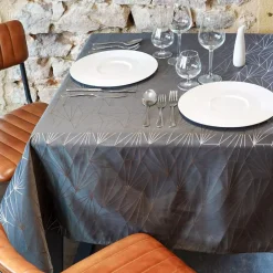 Tovaglia rettangolare (L300 cm) Facette Antracite