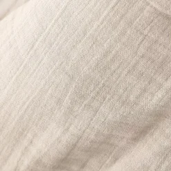 Tovaglia rotonda in garza di cotone (180 cm) Gaia Beige pampa