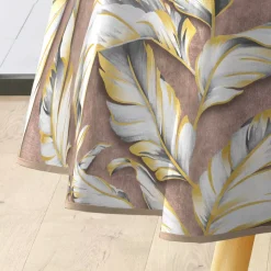 Tovaglia tonda in PVC rivestito impermeabile (Diametro 160 cm) Ebany Cioccolato