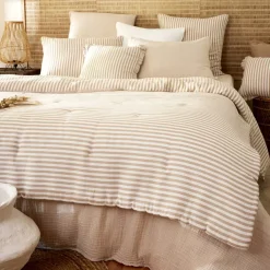 New Trapunta garza di cotone Gaïa a righe Corda Copriletti, Trapuntine E Runner Letto