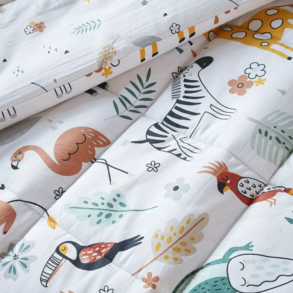 Clearance Trapunta stampata bambini cotone e una federa (140 x 200 cm) Savana Biancheria Da Letto Bambini