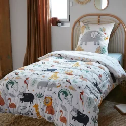 Clearance Trapunta stampata bambini cotone e una federa (140 x 200 cm) Savana Biancheria Da Letto Bambini