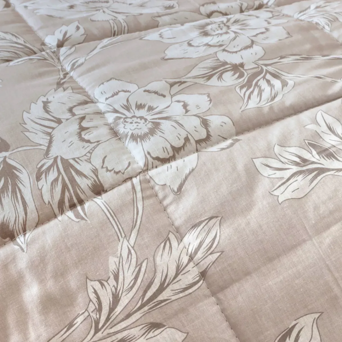 Discount Trapunta stampata e federa in cotone (140 x 200 cm) Lara Piumini, Cuscini Letto, Cuscini A Rullo