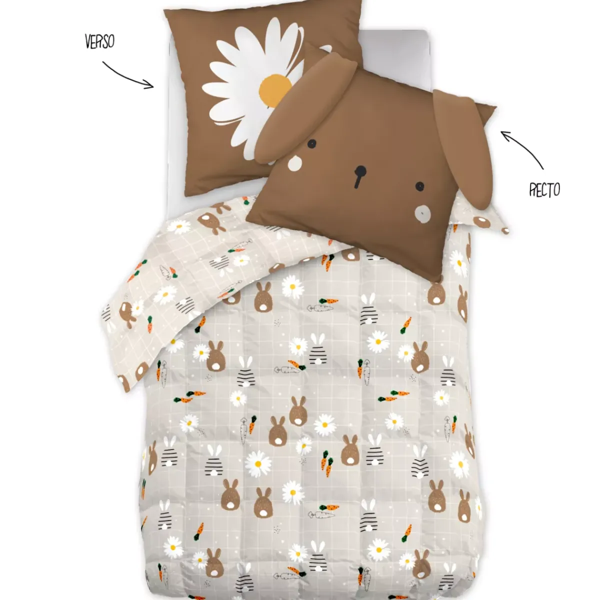 Best Trapunta stampata per bambini e una federa (140 x 200 cm) Pompon Biancheria Da Letto Bambini