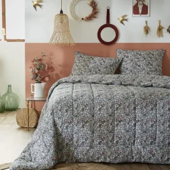 Discount Trapunta stampata temperata (140 x 200 cm) e una federa in cotone Malia Piumini, Cuscini Letto, Cuscini A Rullo
