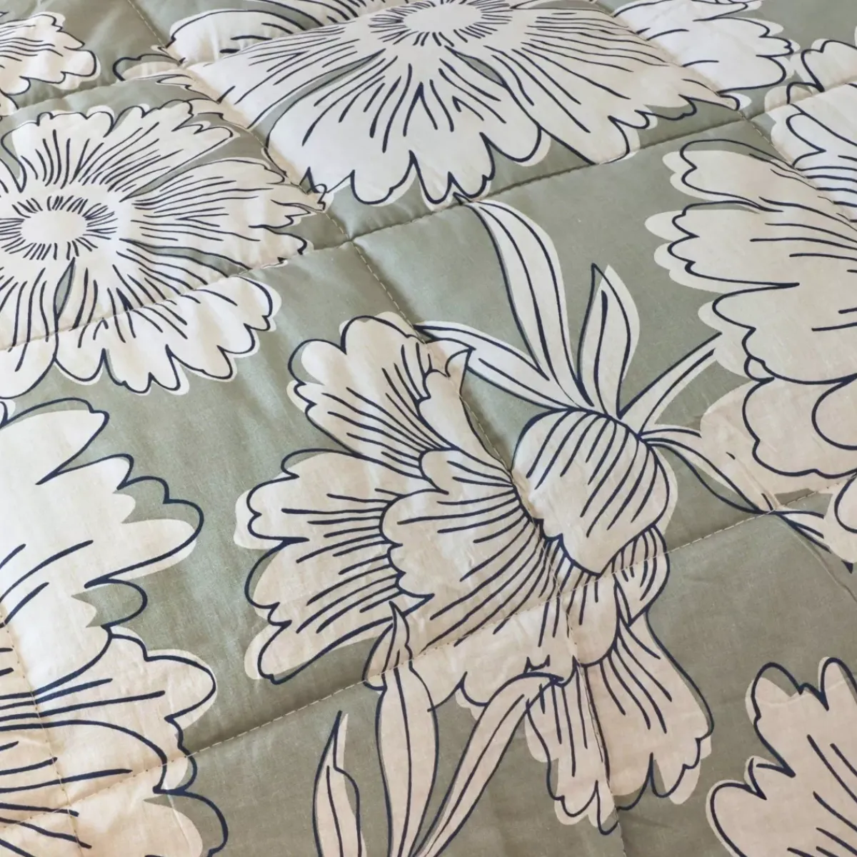 New Trapunta stampato e una federa in cotone (140 x 200 cm) Lara Piumini, Cuscini Letto, Cuscini A Rullo