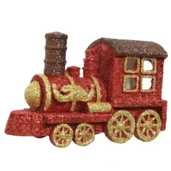 Trenino di Natale da appendere (7.5 cm) Rosso
