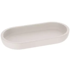 Vassoio ovale da bagno (19,5 cm) Japandi Tortora