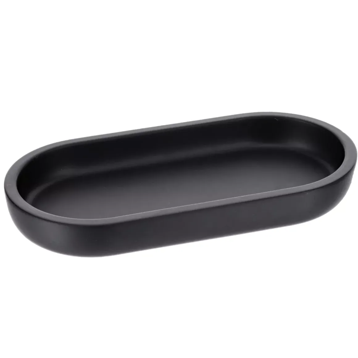 Vassoio ovale da bagno (19,5 cm) Japandi Nero