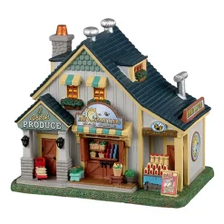 Villaggio di Natale Lemax luminoso Negozio di prodotti freschi