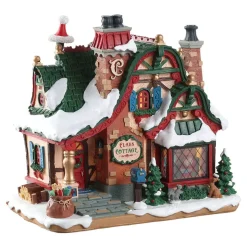 Villagio di Natale Lemax luminoso a pile Casa di Babbo Natale