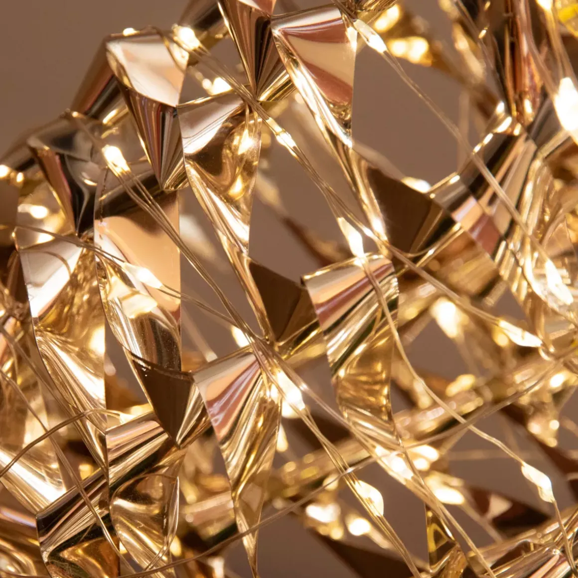 Zucchero filato luminoso 400 LED (H75 cm) Natale Oro